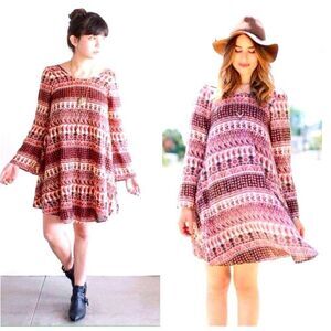Cleobella Elodie Paisley Mini Boho Dress Size S
